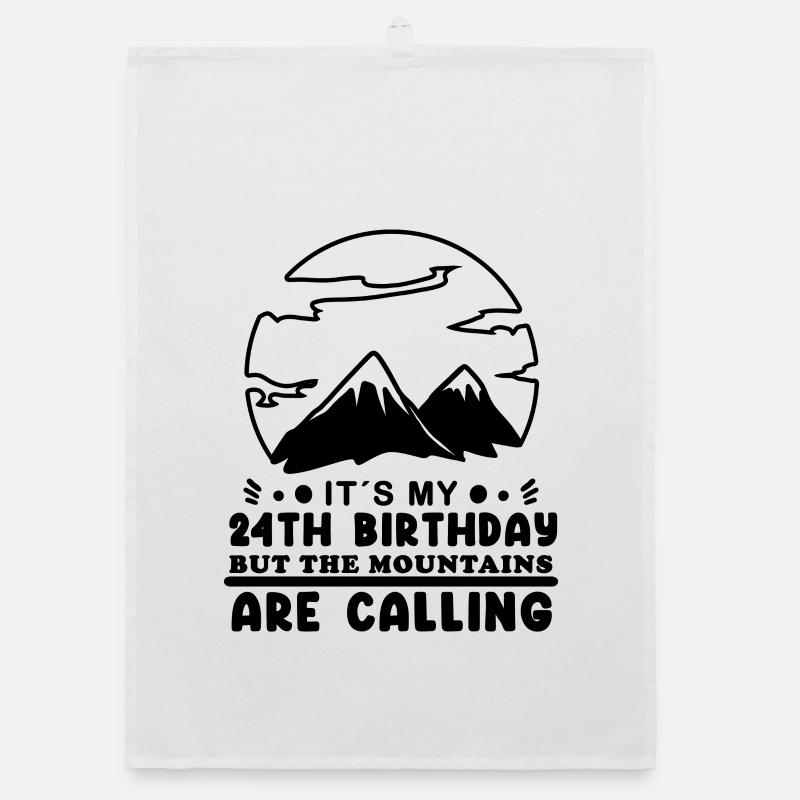 Mountain Wanderer 24th Birthday 24 Years Old Gift Organic dish towel