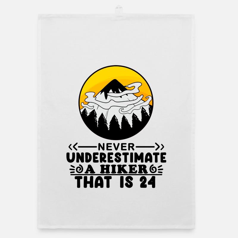 24th birthday mountains mountain summit - 24 years old Organic dish towel
