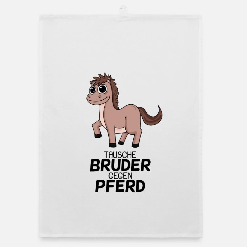 Tausche Bruder gegen Pferd Organic Geschirrtuch