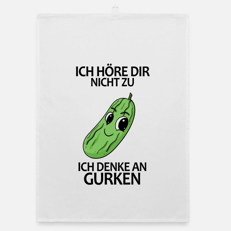Gurke Spruch Organic Geschirrtuch