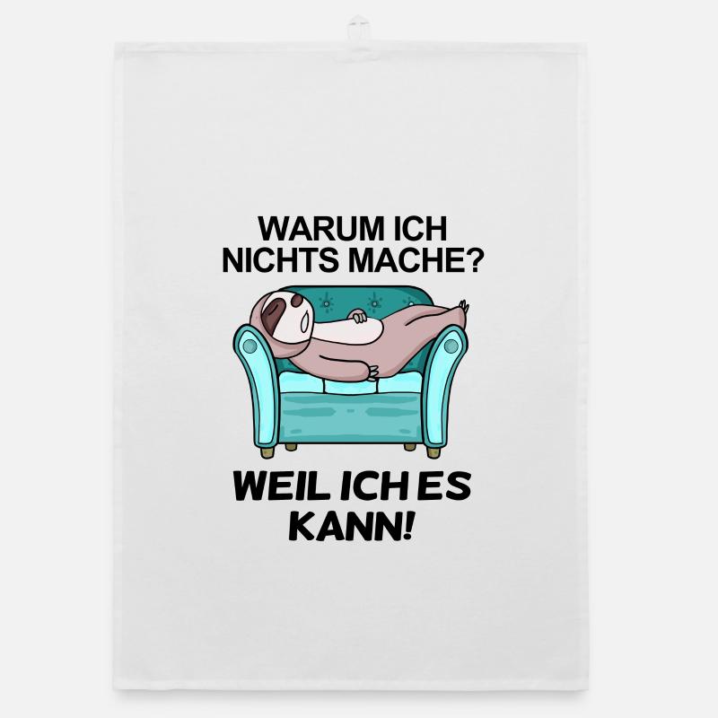Lustiger Spruch - Nichts machen Organic Geschirrtuch