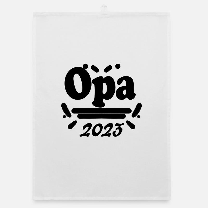 Opa 2023 - Opa werden - Opa Geschenk Organic Geschirrtuch