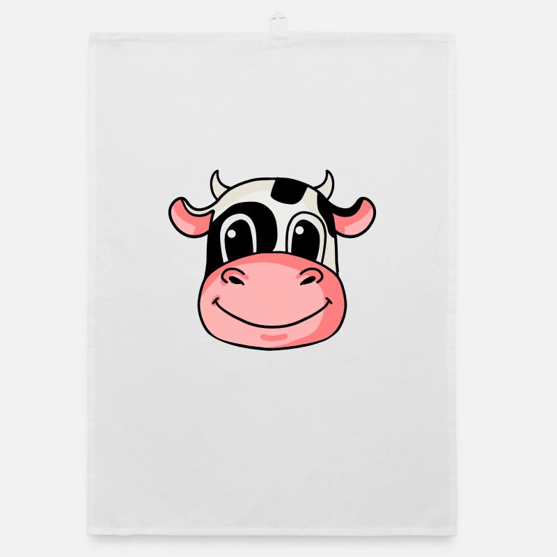 Cow head Organic dish towel