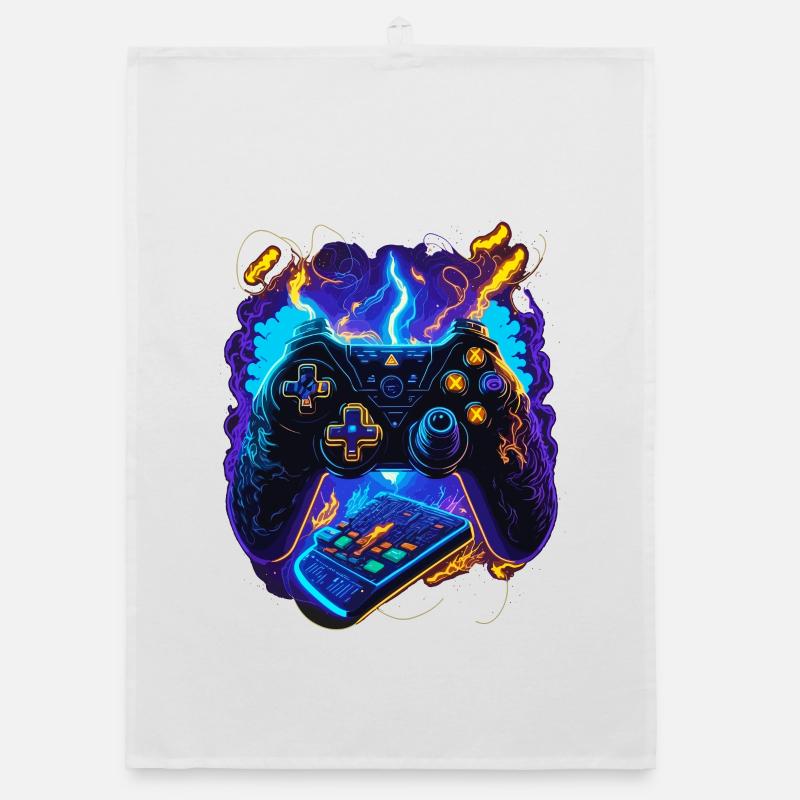 Cyber Gaming Controller Organic dish towel