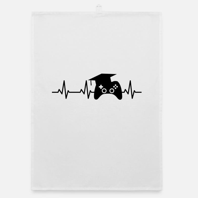 Game Developer Heartbeat Organic dish towel