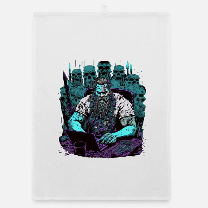 Admin Wiking programmiert Computer Organic Geschirrtuch