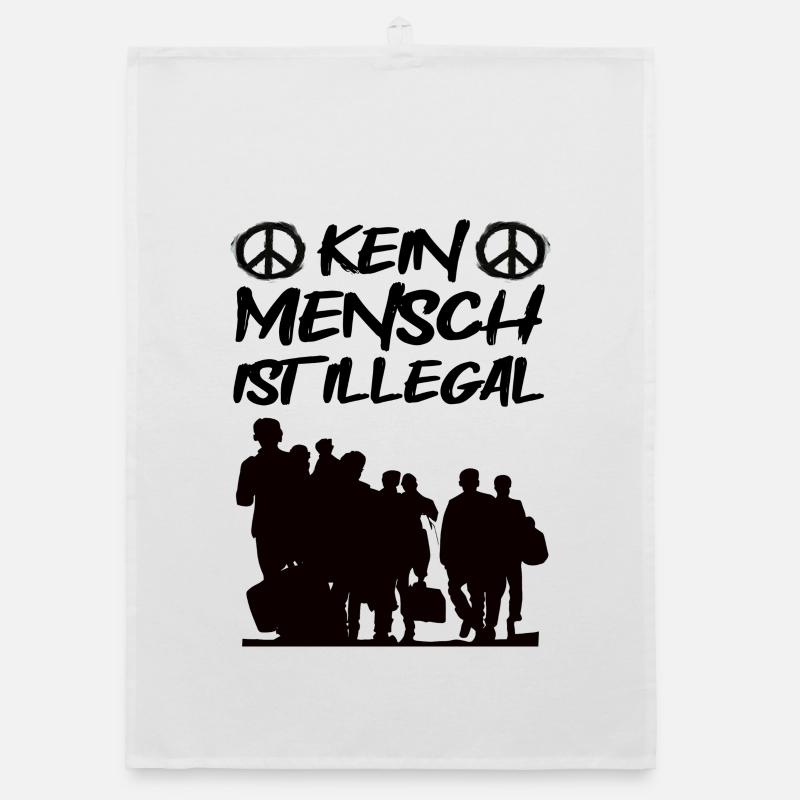 No one is illegal! Saying Organic dish towel