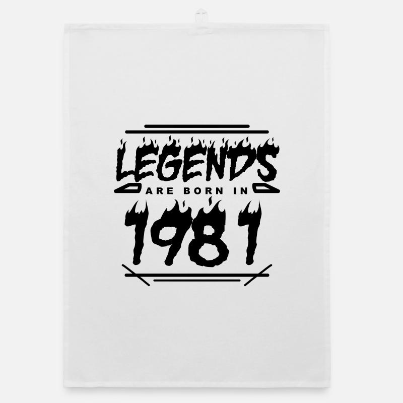 Legend 1981 - Born 1981 - Built in 1981 Organic dish towel