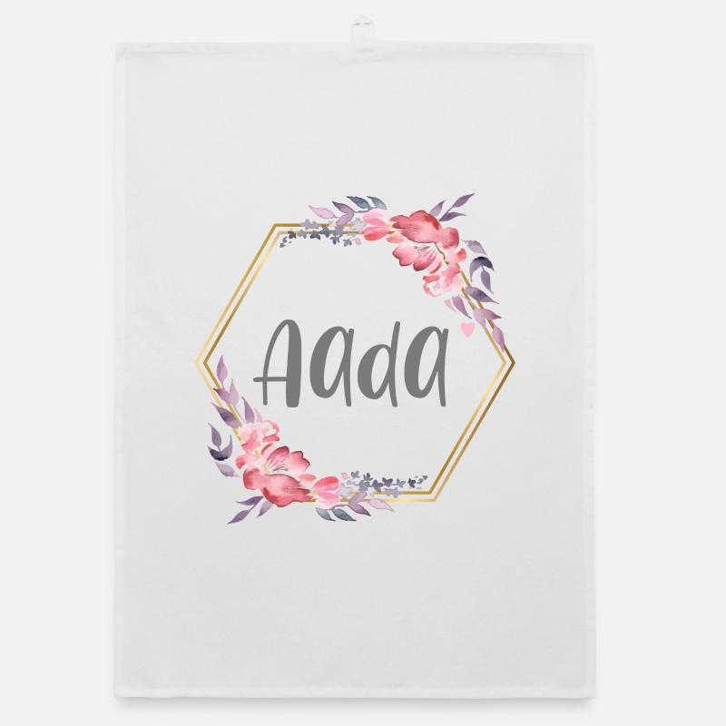 Aada fille nom cadeau de bébé Torchon bio