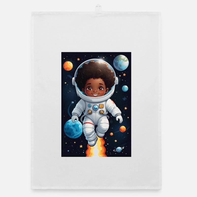 Visage d’enfant aventurier de l’espace Torchon bio