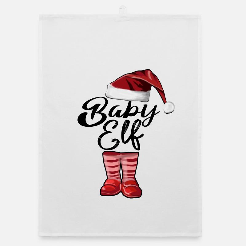 Bébé Elfe – Douce Conception de Noël Torchon bio