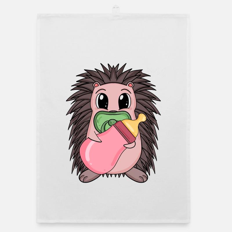 Motif de bébé hérisson Torchon bio