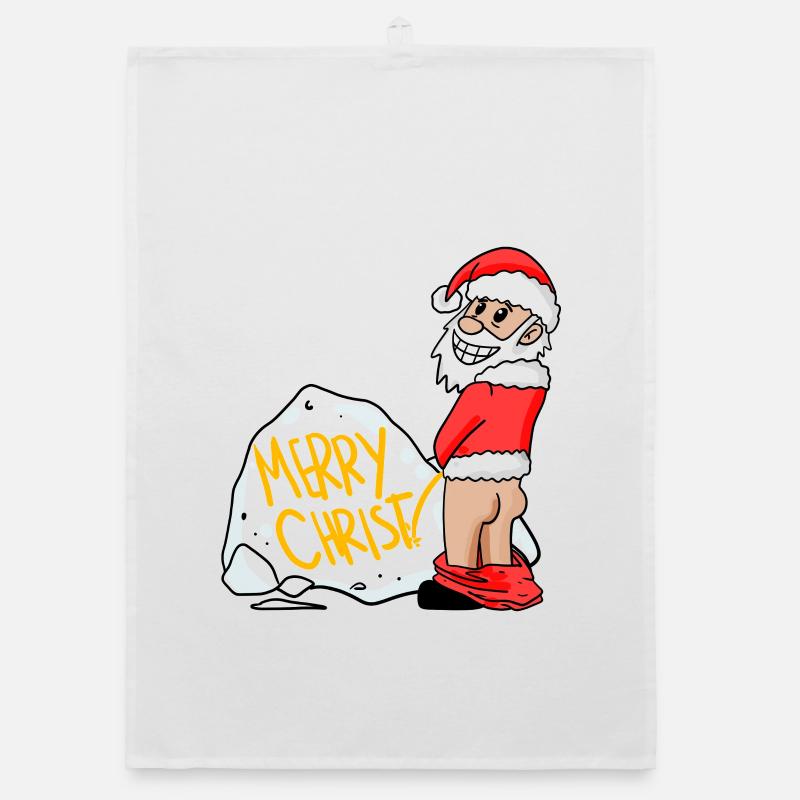 Père Noël Drôle Torchon bio