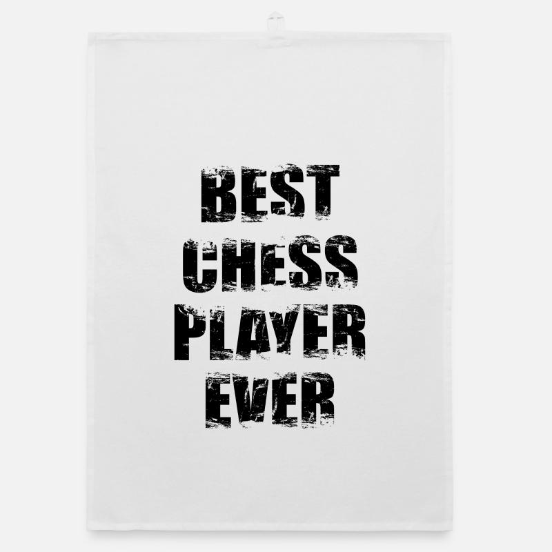 Funny Chess Player Organic dish towel