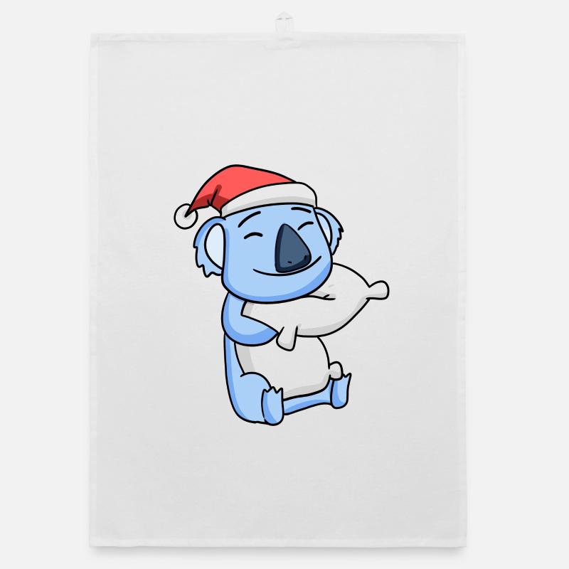 Koala Mignon Fatigué Noël Torchon bio