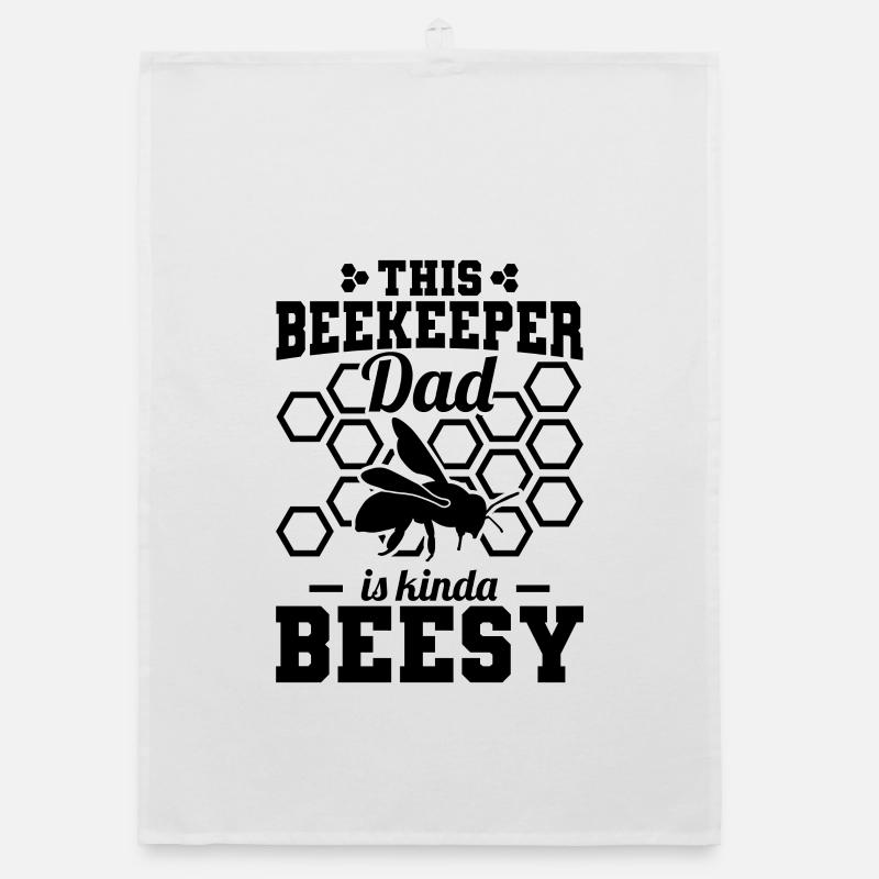 Beekeeper dad is diligent as a bee Organic dish towel