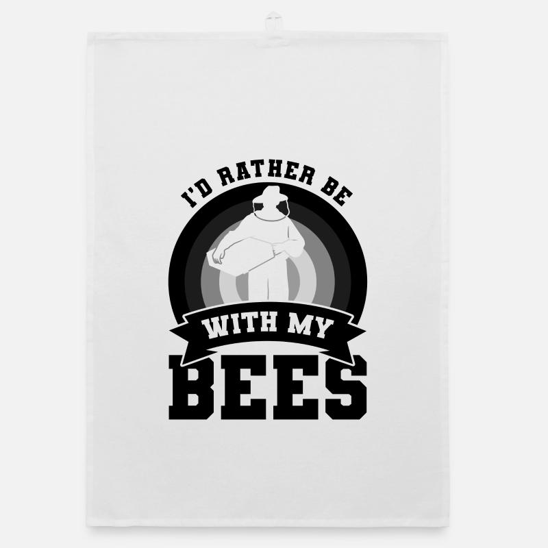 I’d Rather Be With My Bees Organic Geschirrtuch