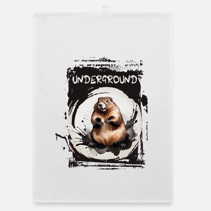 Underground Murmeltier Organic Geschirrtuch