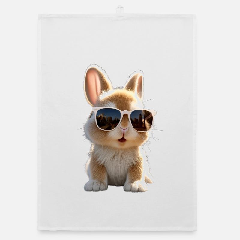 Bunny Rabbit Hare Bunny Gift Cute Bunnies Organic dish towel