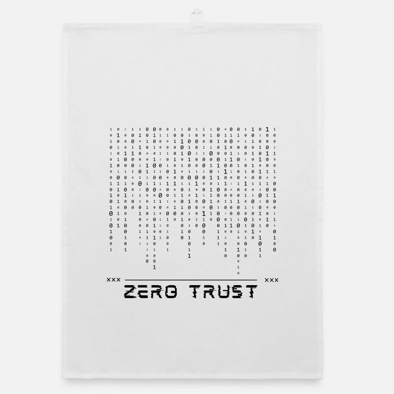Zero Trust Binary Code Organic dish towel