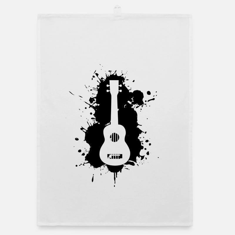 Ukulele - Organic Geschirrtuch - Weiß