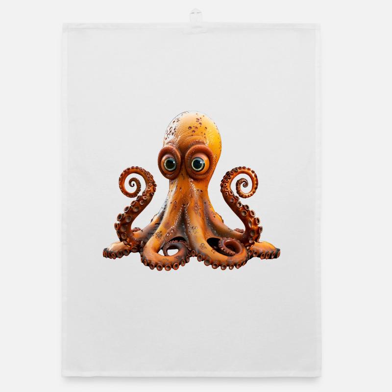 Octopus Small Octopus Cuttlefish Cute Octopus Organic dish towel