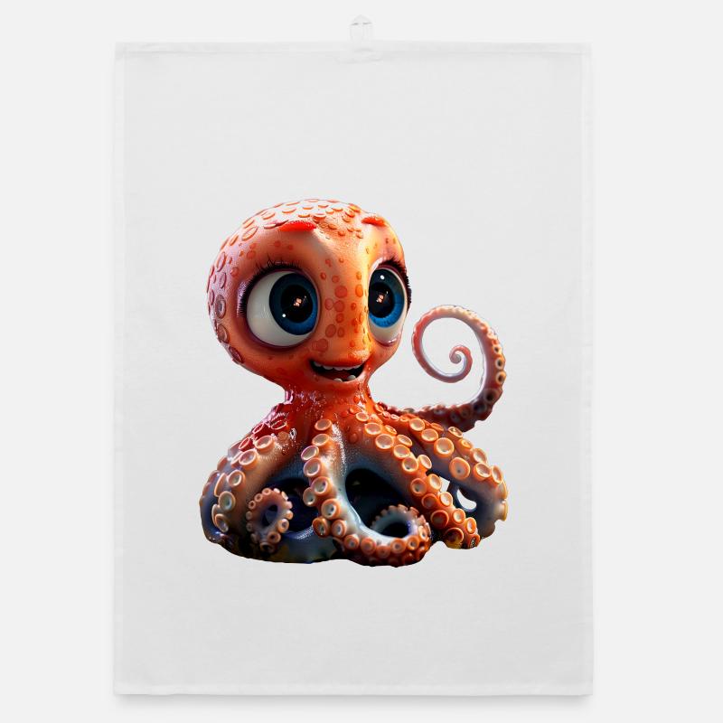 Octopus Small Octopus Cuttlefish Cute Octopus Organic dish towel