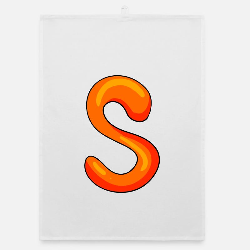 Lettre S Lettre initiale Torchon bio