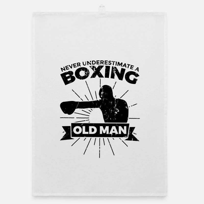Boxer Opa - Organic Geschirrtuch - Weiß