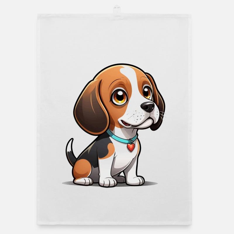 Chiot Beagle Heart Torchon bio