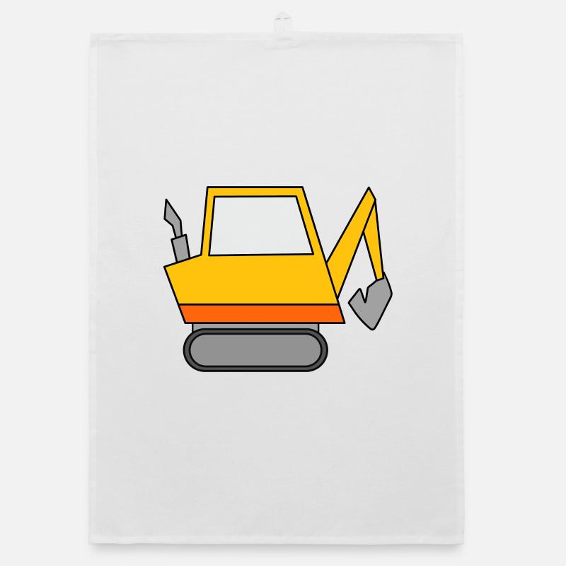 Excavator Construction Site Excavator Driver Organic dish towel