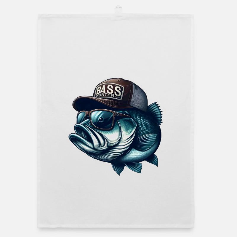 chasseur de bar rayé Torchon bio