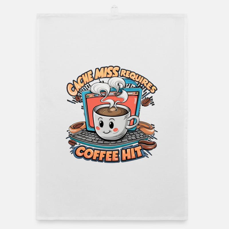 Kaffeehit Cache Miss Organic Geschirrtuch