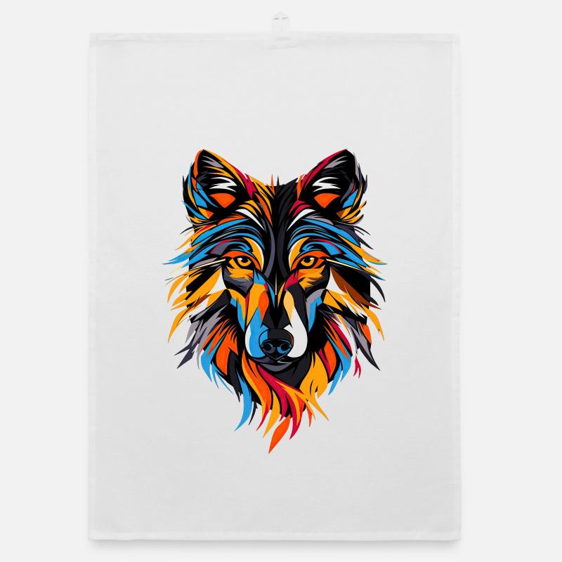 Wolf Motif Wolves Wolf Pack Gray Wolfhound Wolf Organic dish towel