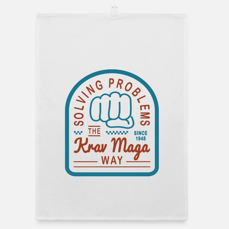 Solving problems the Krav Maga way - Organic dish towel - white