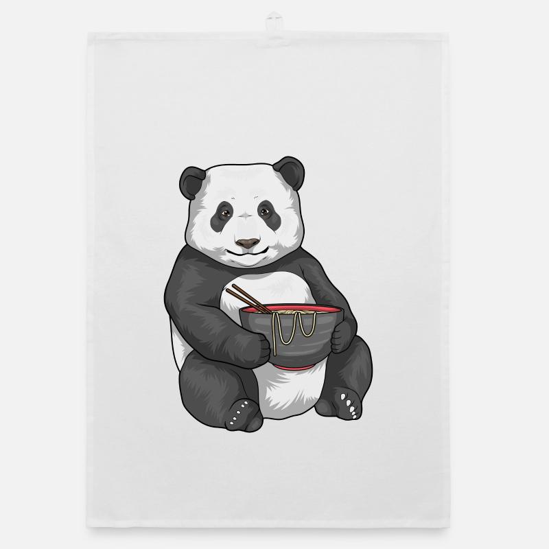 Cuisine de ramen de chef panda Torchon bio