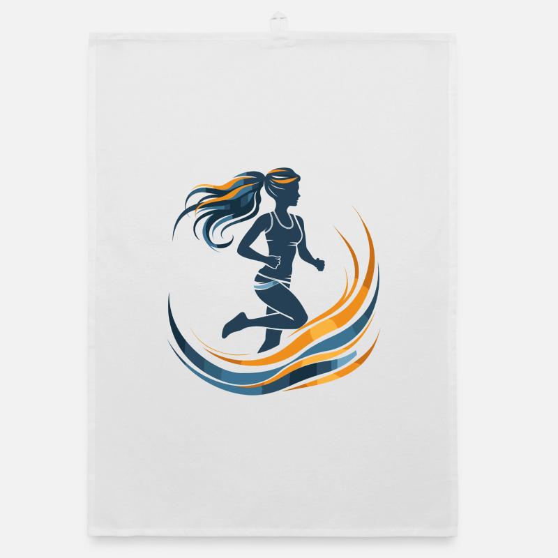 Graphic Runner Organic dish towel