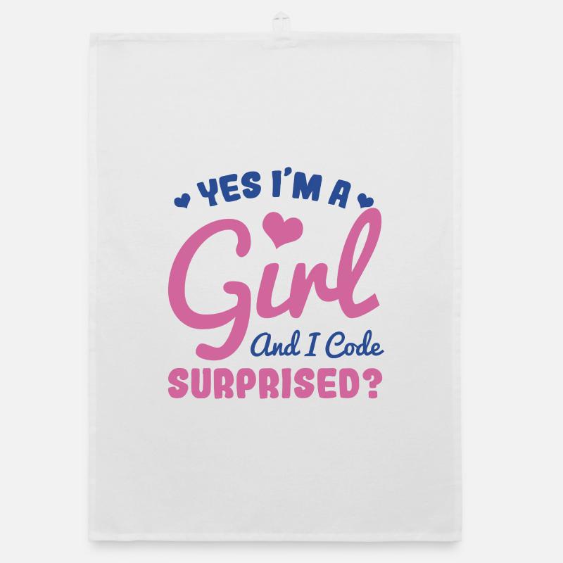 Fille et programmeuse Torchon bio