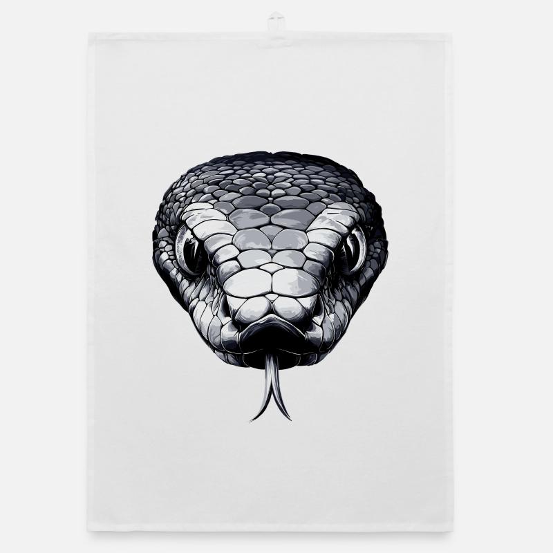 Schlange Python Kobra Mamba Klapperschlange Snake Organic Geschirrtuch