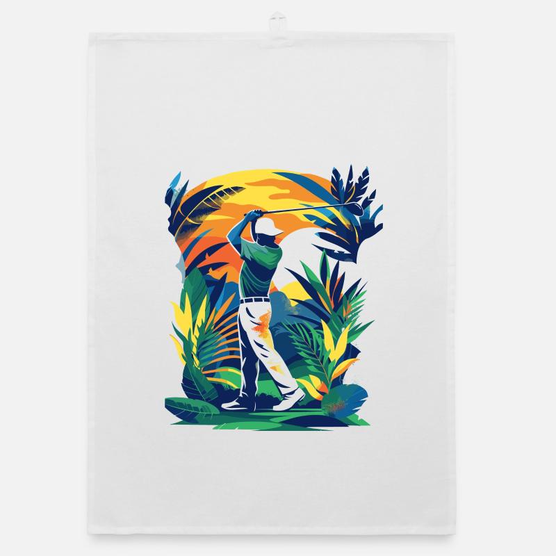 Golfer Organic Geschirrtuch