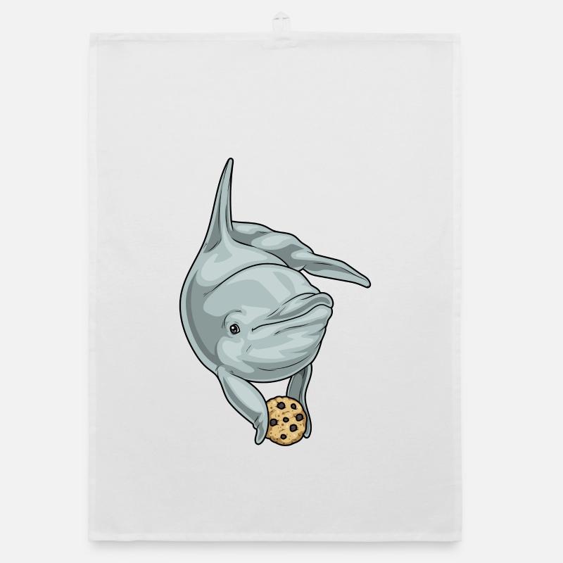 Dolphin Cookie Organic dish towel