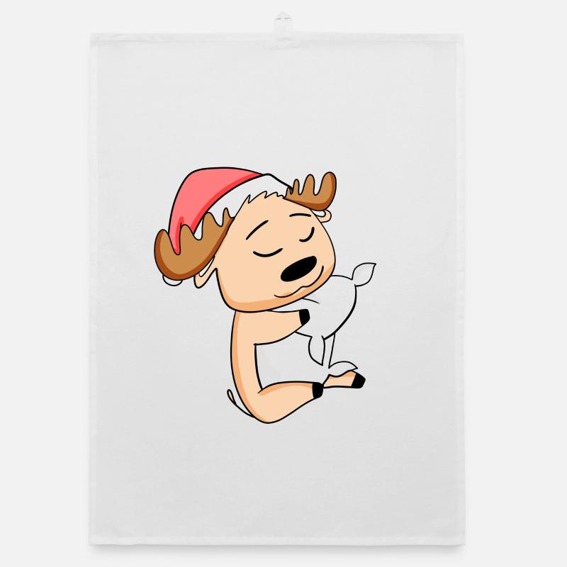 Orignal mignon fatigué dormir à Noël Torchon bio