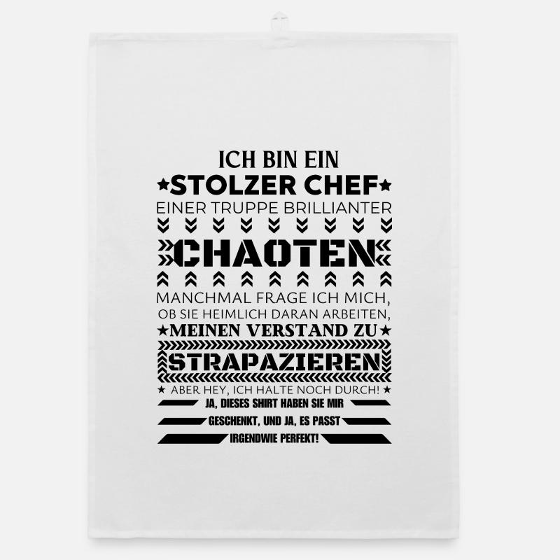 ICH BIN EIN STOLZER CHEF BRILLIANTER CHAOTEN Organic Geschirrtuch