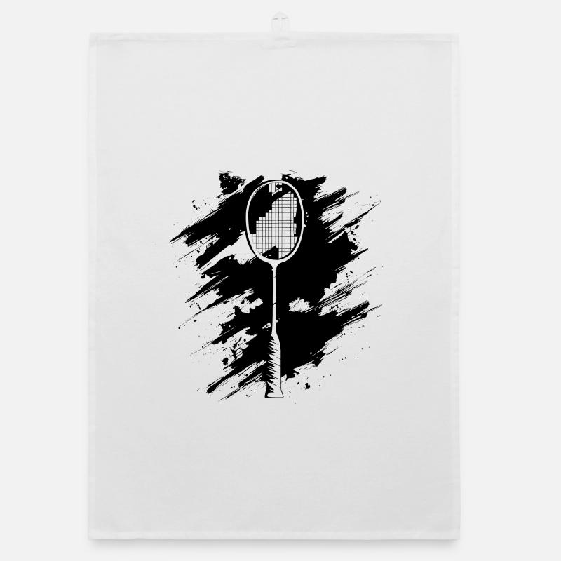 Badminton Racket Drawing Organic dish towel