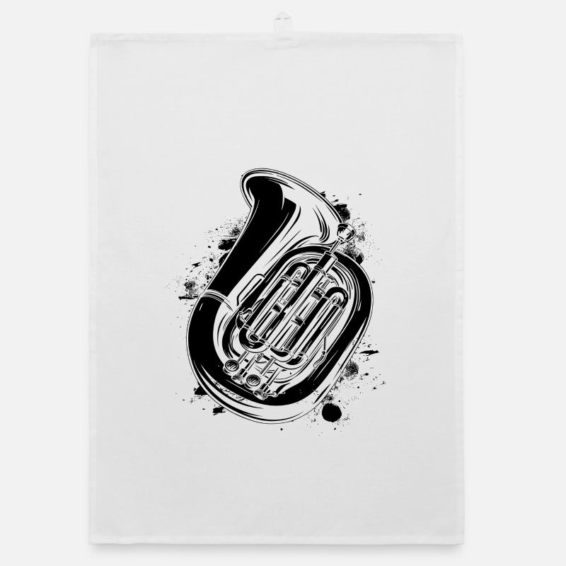 Tuba Graphic Organic dish towel