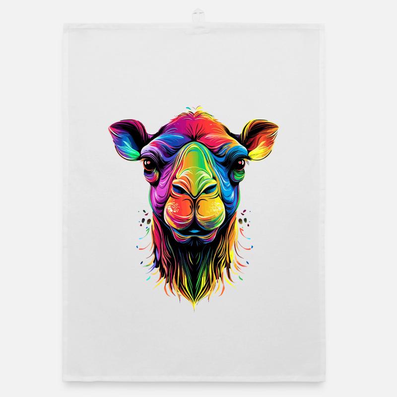 Kamel Dromedar Trampeltier Camel Geschenk Kamele Organic Geschirrtuch