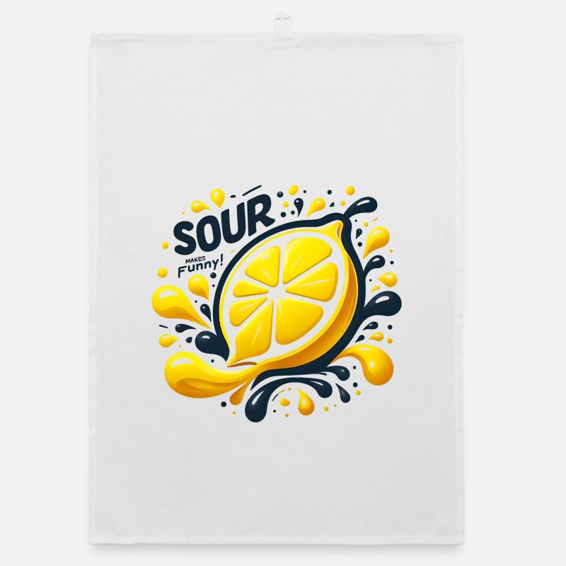 Zitrone Spritz-Splash Organic Geschirrtuch