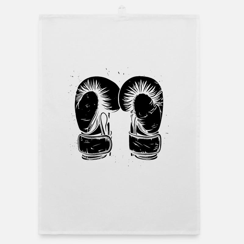 Dessin de gants de boxe Torchon bio
