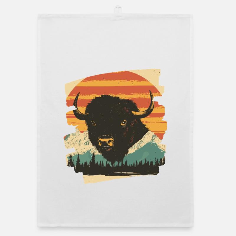 Bison Rétro Torchon bio