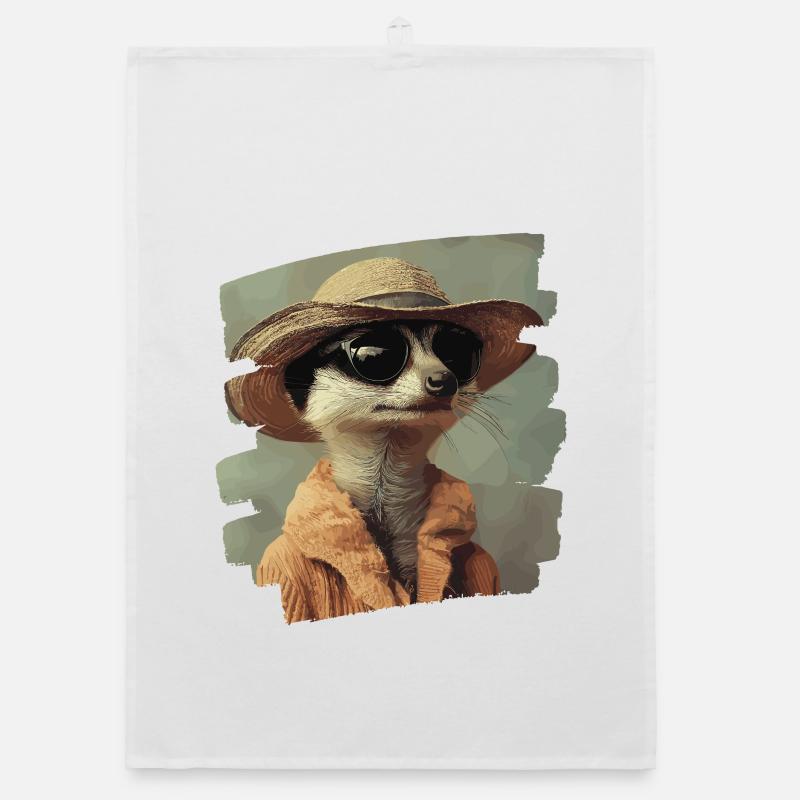 Erdmännchen Retro Organic Geschirrtuch